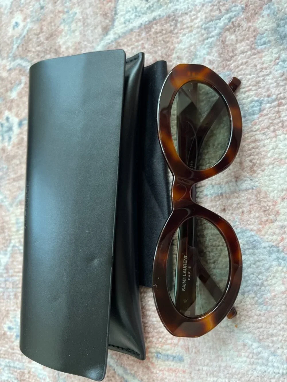 SAINT LAURENT EYEWEAR Oval-frame tortoiseshell acetate sunglasses - Picture 4 of 5